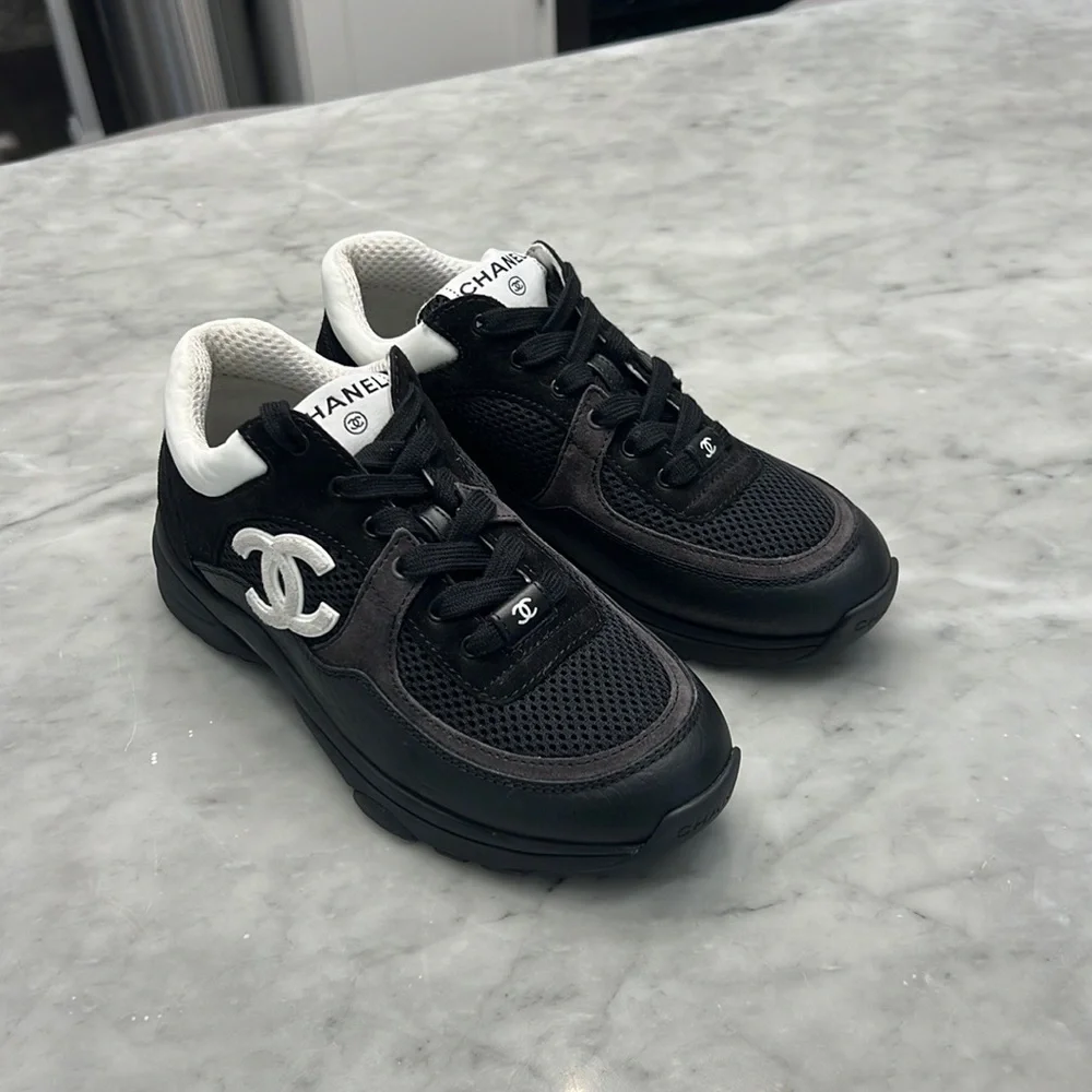 CHANEL | Shoes | Chanel Mesh Suede Grained Calfskin Womens Cc CHANEL | Shoes | Chanel Mesh Suede Grained Calfskin Womens Cc